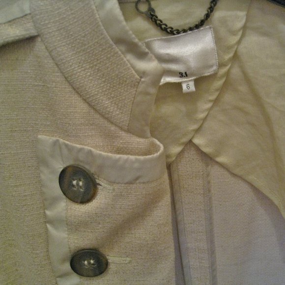 SOLD! | 3.1 Phillip Lim Cream/Gold Spring Coat - Picture 7 of 7